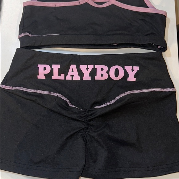Dollskill x Playboy Sports Bra and Bike Short Set - Picture 2 of 6